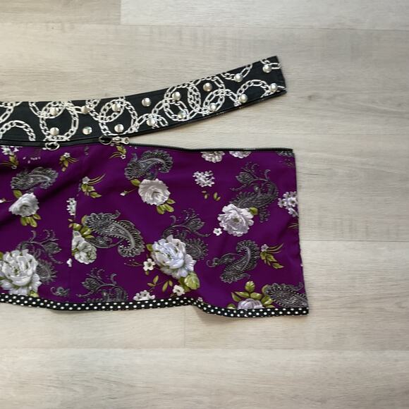 Zand Amsterdam Adjustable Reversible Wrap Skirt Floral Paisley One Size - Picture 2 of 13